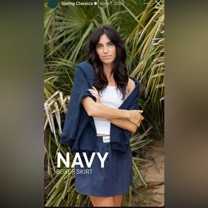 Eleven Eleven Navy Boxer Skirt (Built in shorts)